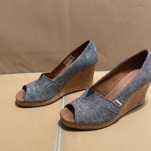 Toms Espadrille Canvas Wedges